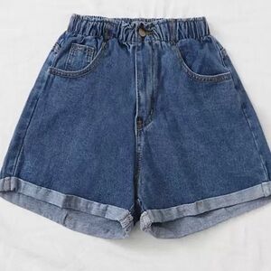 SHEIN Dark Blue Jean Shorts